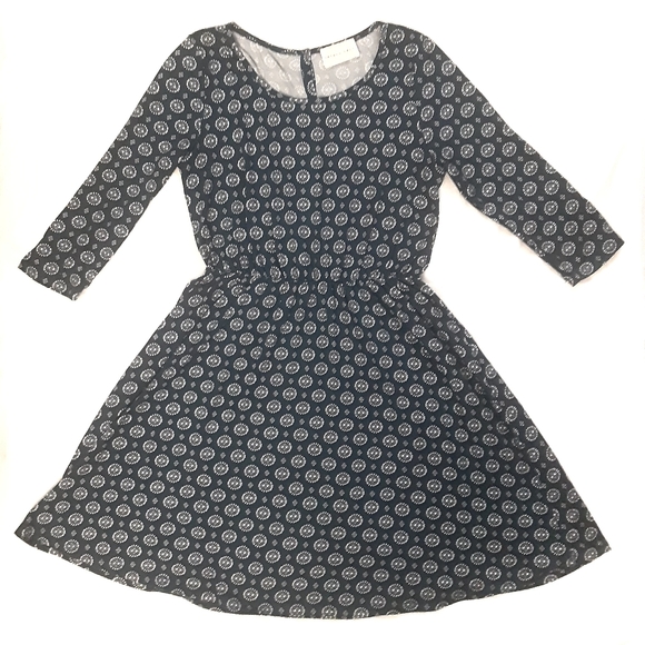 French Grey Dresses & Skirts - French Grey Blue U-Neck Sheath Dress
